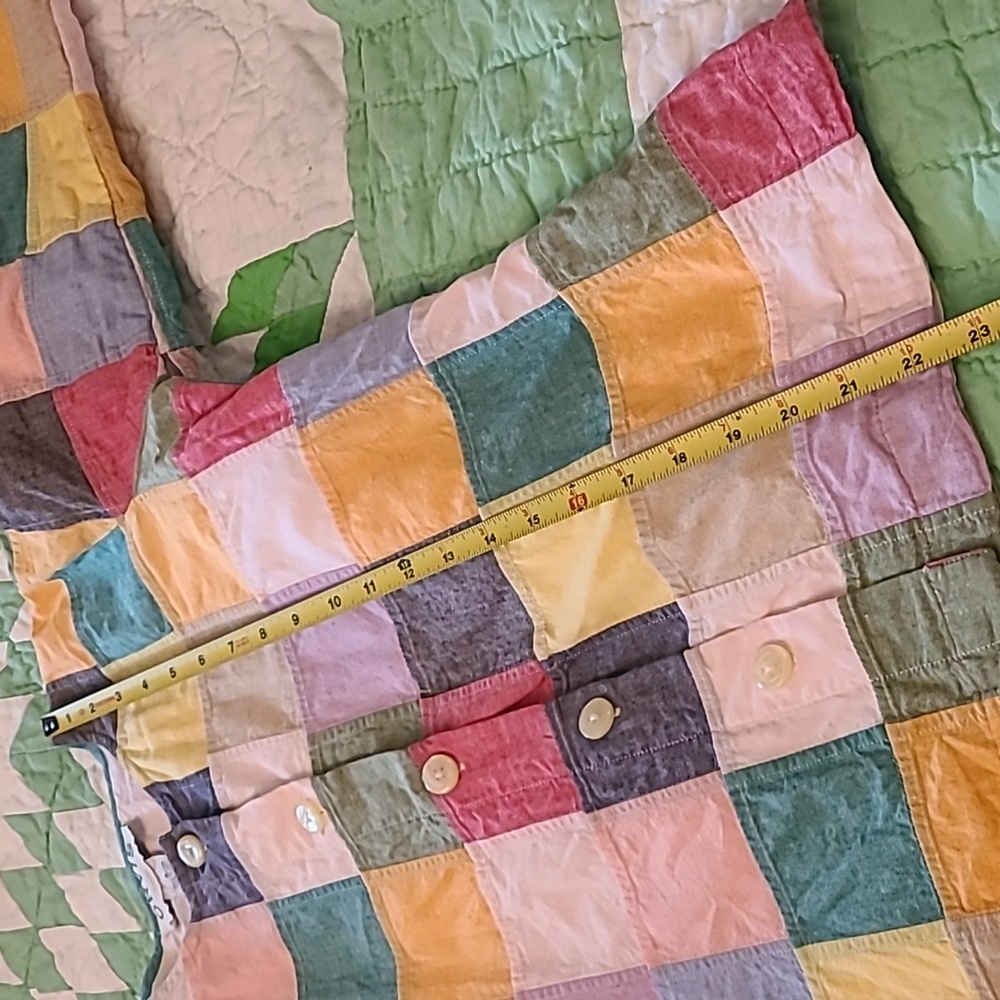 Orvis Multicolor Patchwork Quilt Cherboard Patter… - image 9